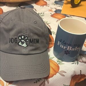 Open Road Brands Army Green Cap “Dog Mom” and “I love my fur baby” Mug